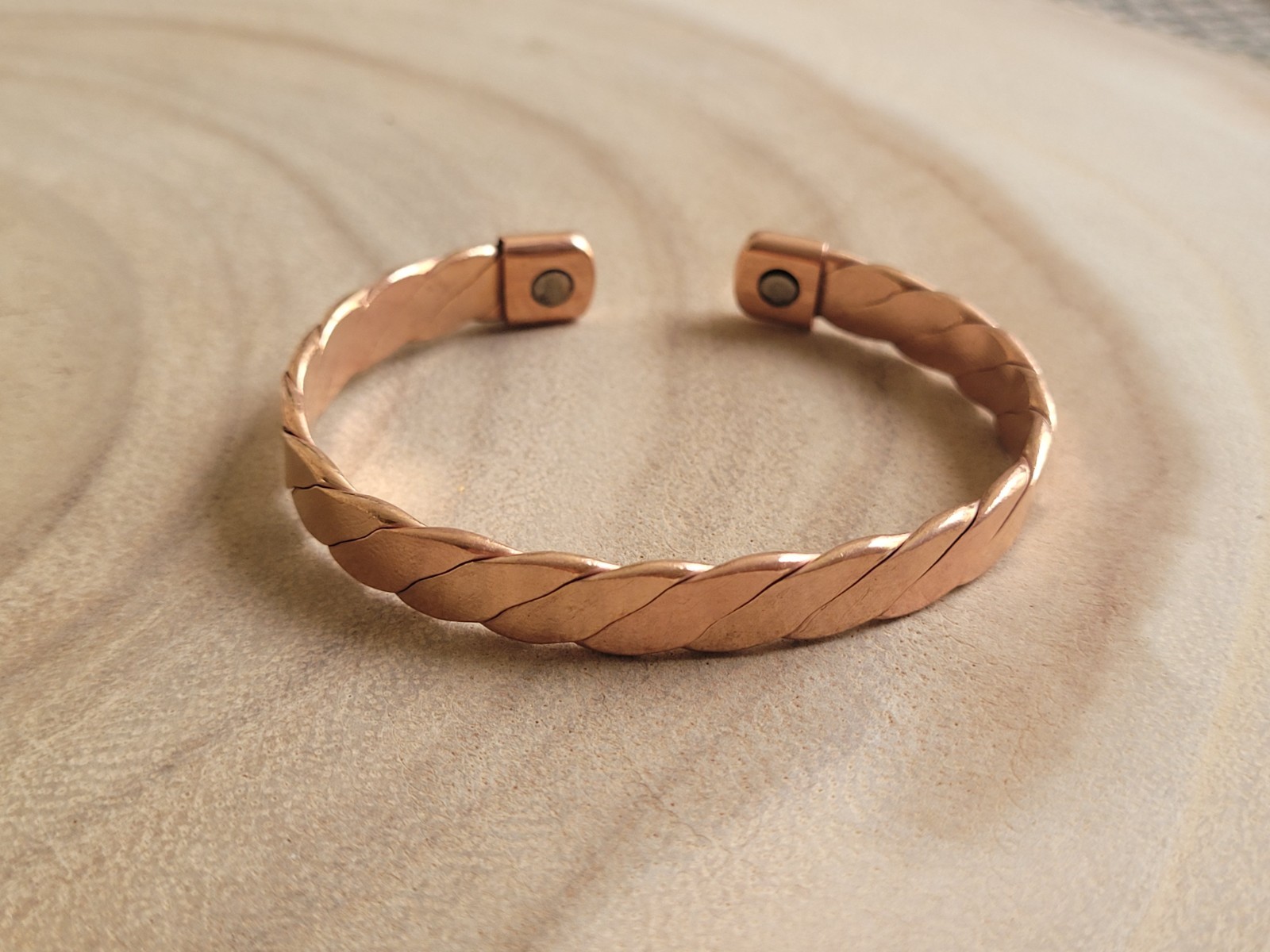 2 Pack Pure Copper Magnetic Bracelet Arthritis Pain Energy Therapy Cuff New