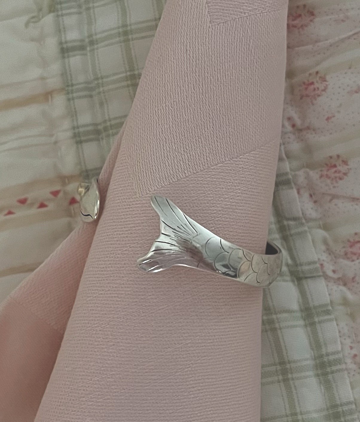 Eden Hand Arts Cape Cod Shiner Fish Cuff Bracelet Sterling Silver 14K Gold Eye