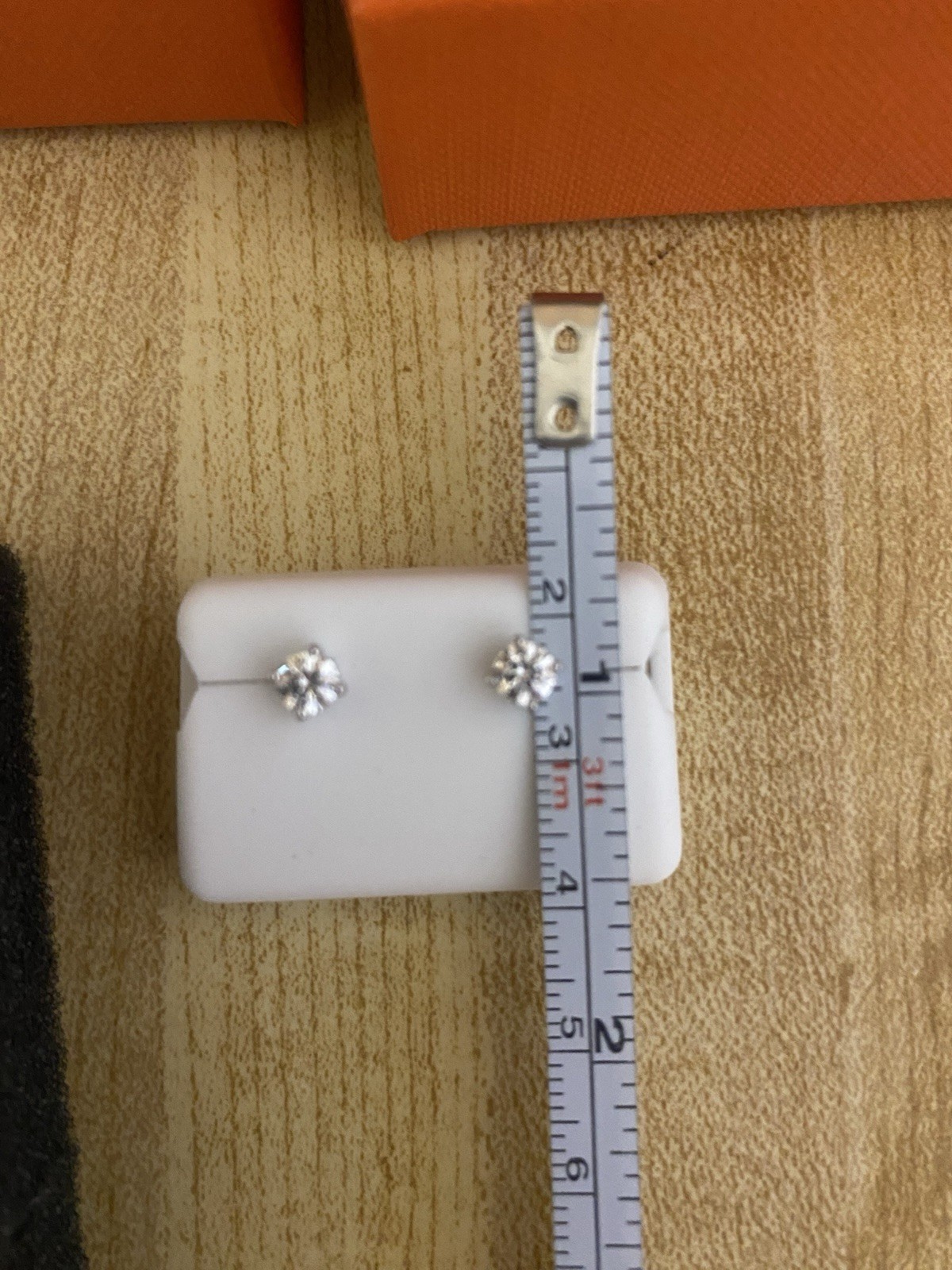 925 Silver Moissanite .50CTW small Stud Earrings With Gift Box