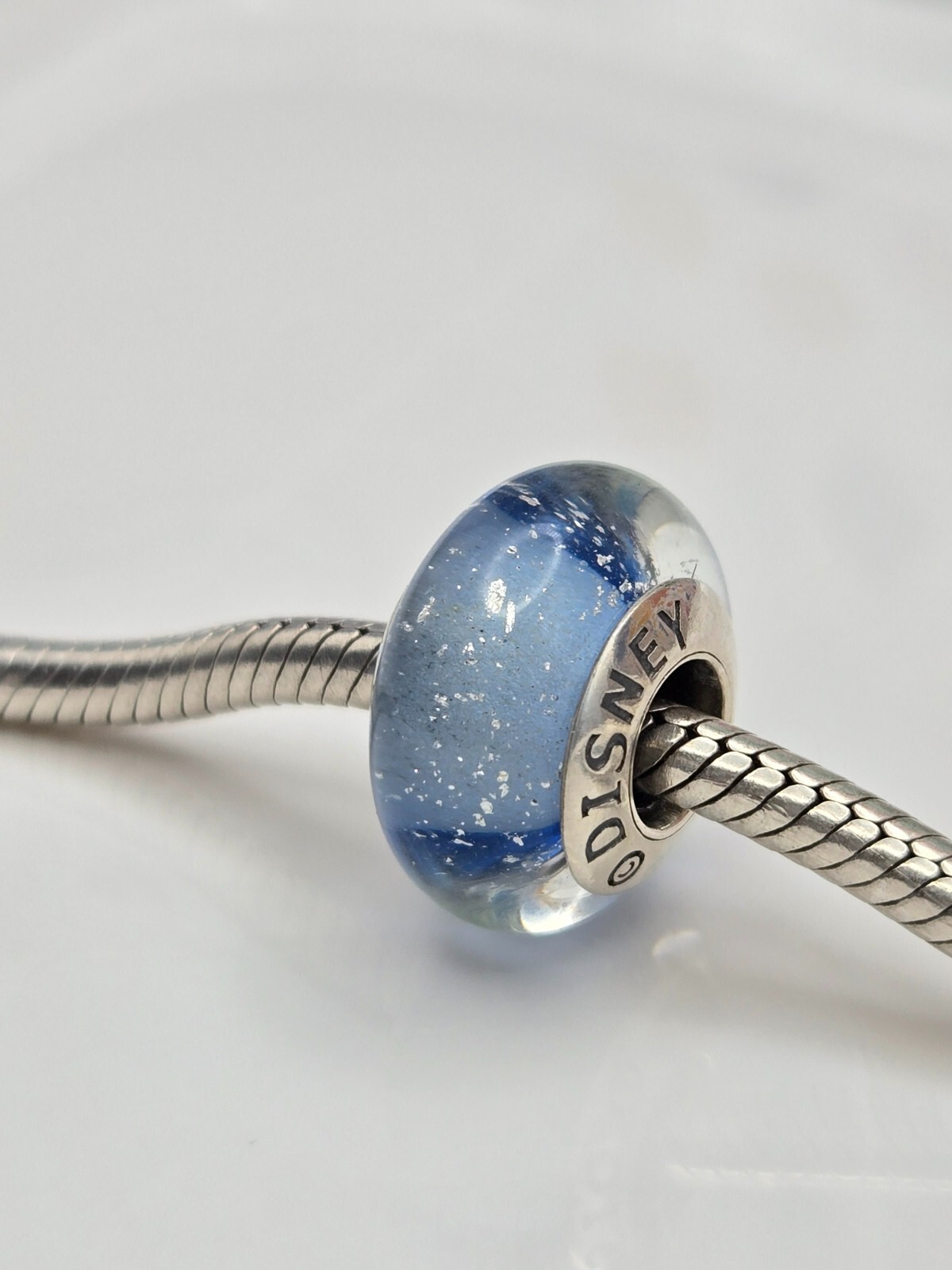 Authentic Pandora Disney Murano Cinderella’s Signature Blue glass Charm