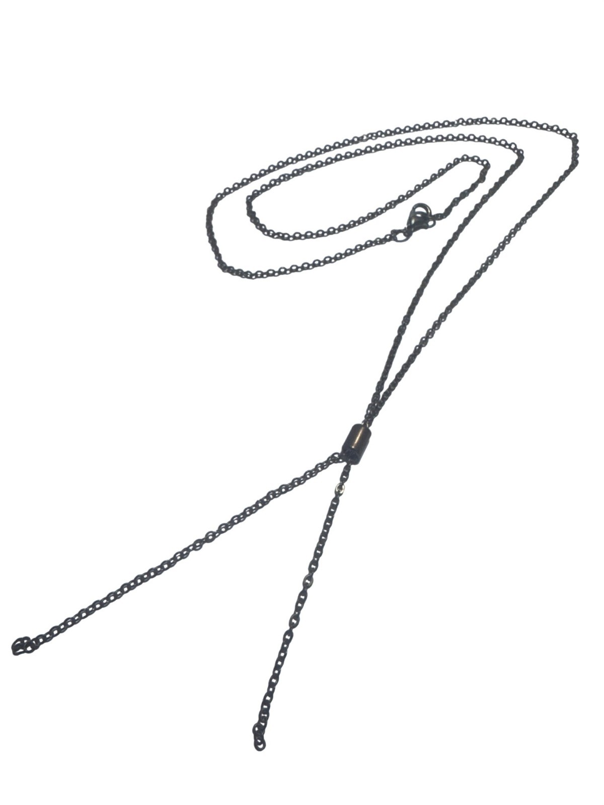 Gold Tone Y Necklace Adjustable Chain 28 Inches Lobster Clasp New Lightweight Ch