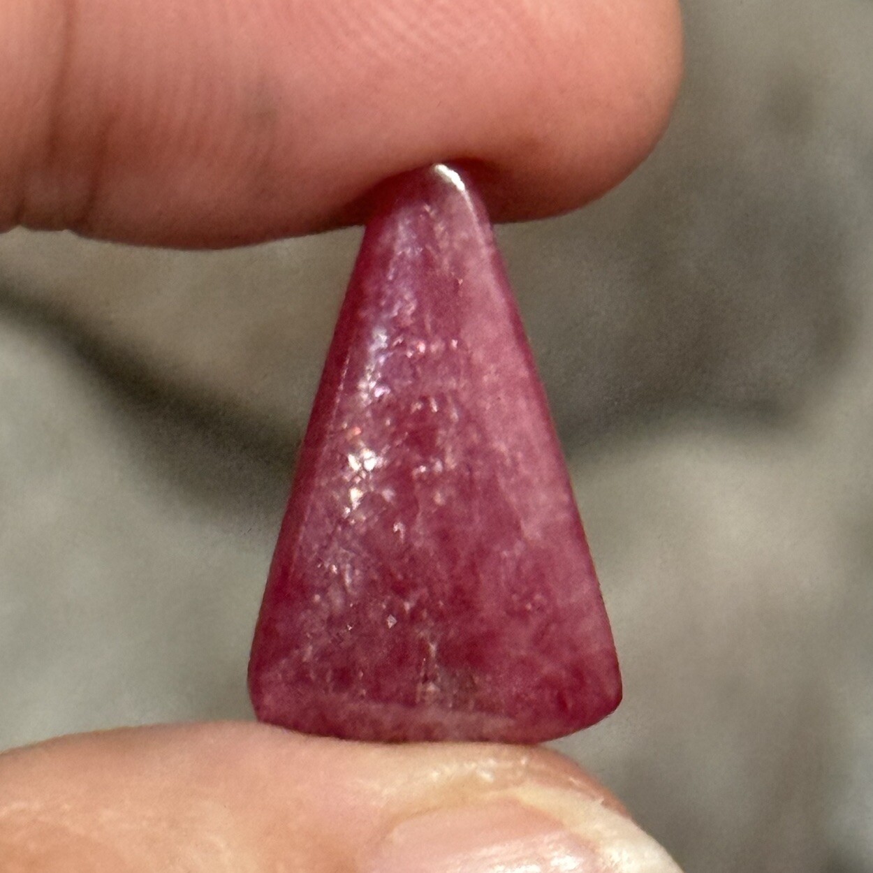 11.3ct 22×13.6×3.5mm Fine Chatoyant Rhodochrosite Cabochon Loose Stone