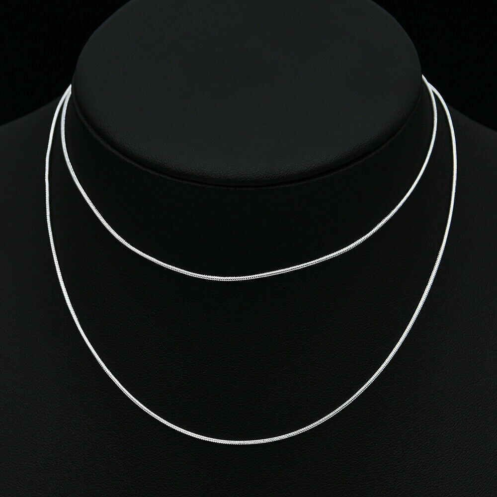 Lot 10PCS Wholesale 925 sterling solid Silver 1mm snake chain Necklace 16-30inch