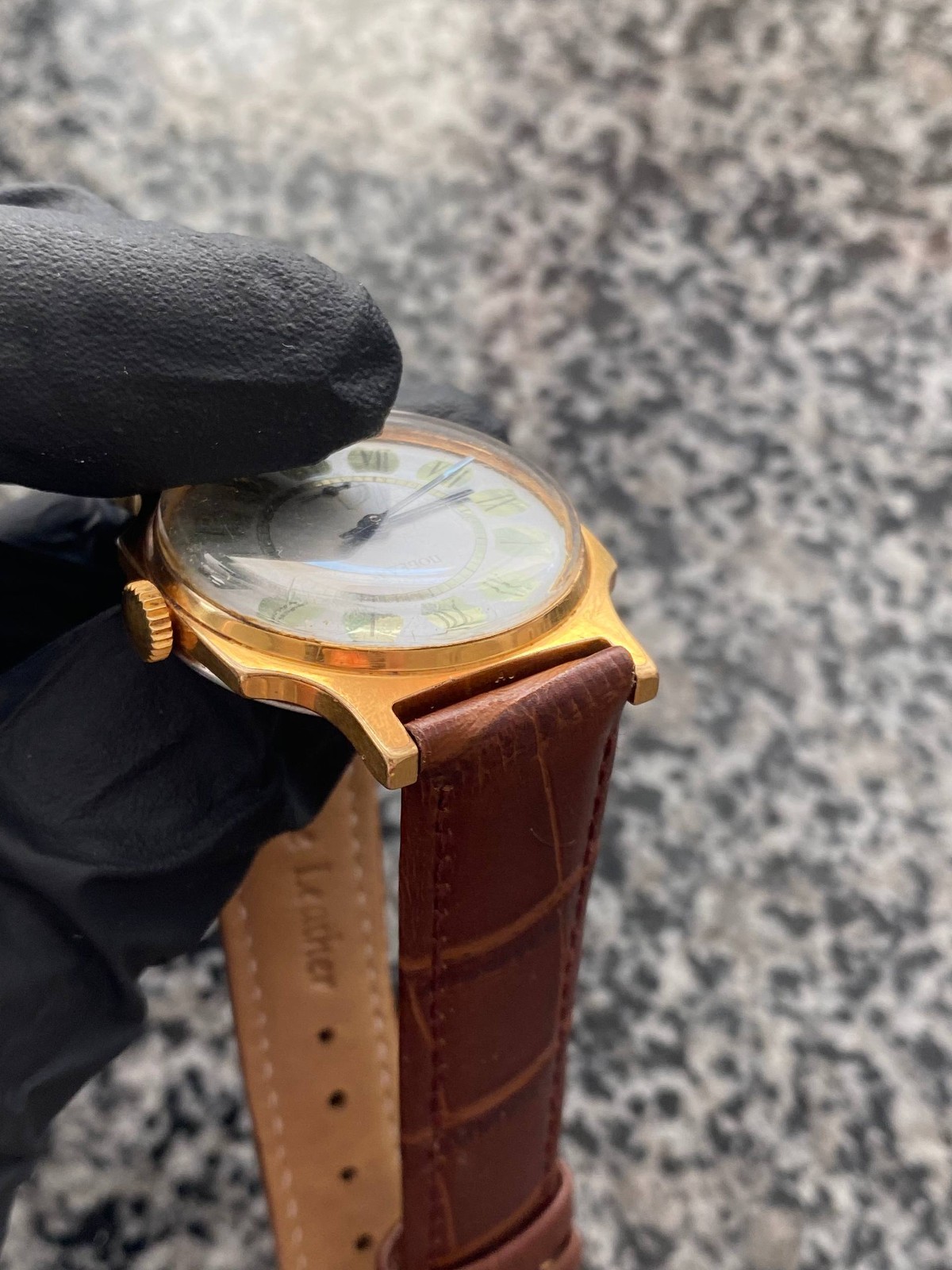 Vintage Pobeda Watch Soviet mechanical USSR Wristwach Rare Gold Plated AU