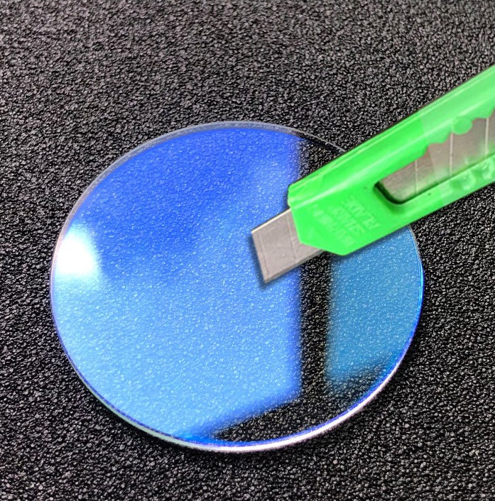 1.2-2.5mm Thick Sapphire Crystal Watch Glass 21-40mm Anti-Reflective Blue Coated