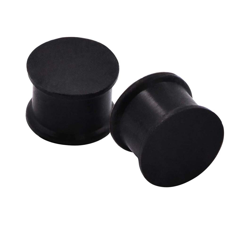 2Pcs Silicone Ear Gauges Double Flared Saddle Ear Tunnels Plug Piercing 2g-3/4″