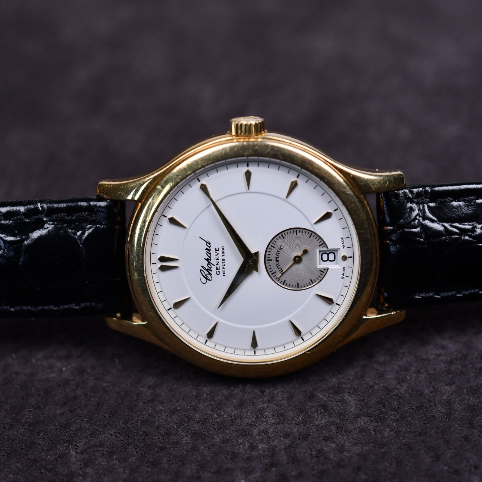 Chopard 16/1860 36mm 1998 Caliber 3.96 18k Yellow Gold Full Set Double Back Auto