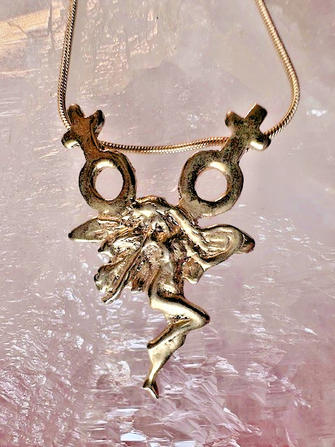 butterfly lady Double Venus symbol as wings lesbian 24k GP Pride LGB by JKL 176