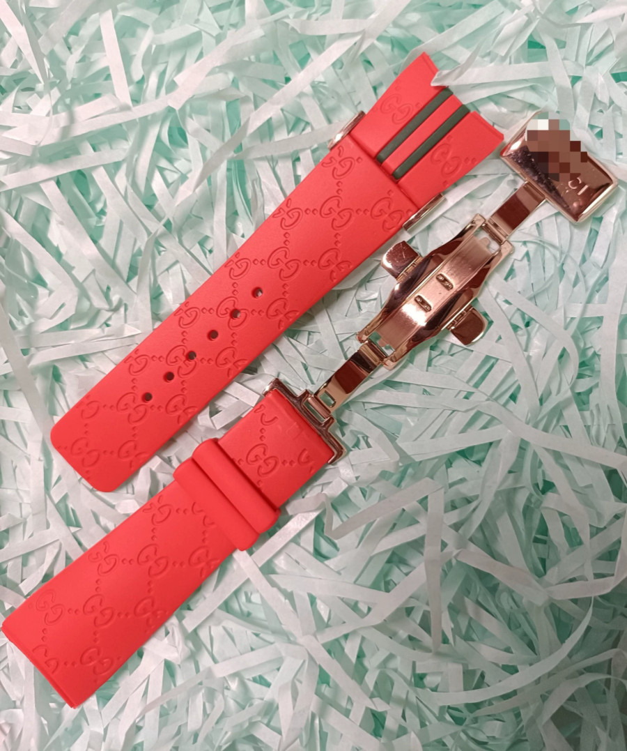 Red 26MM For I-Gucci Rubber replacement Watch Strap Digital Men’s Watch YA114207