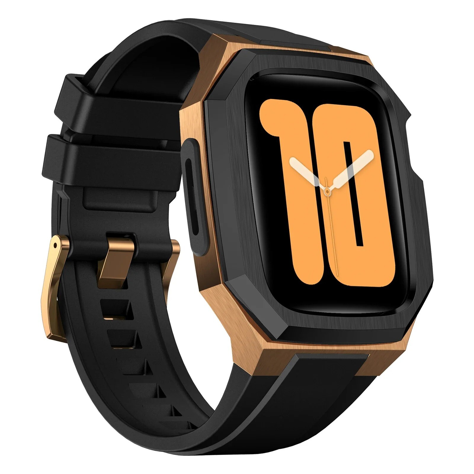 Stainless Steel Case Rubber Strap Mod Kit For Apple Watch Ultra 9 8 7 45/44/49mm