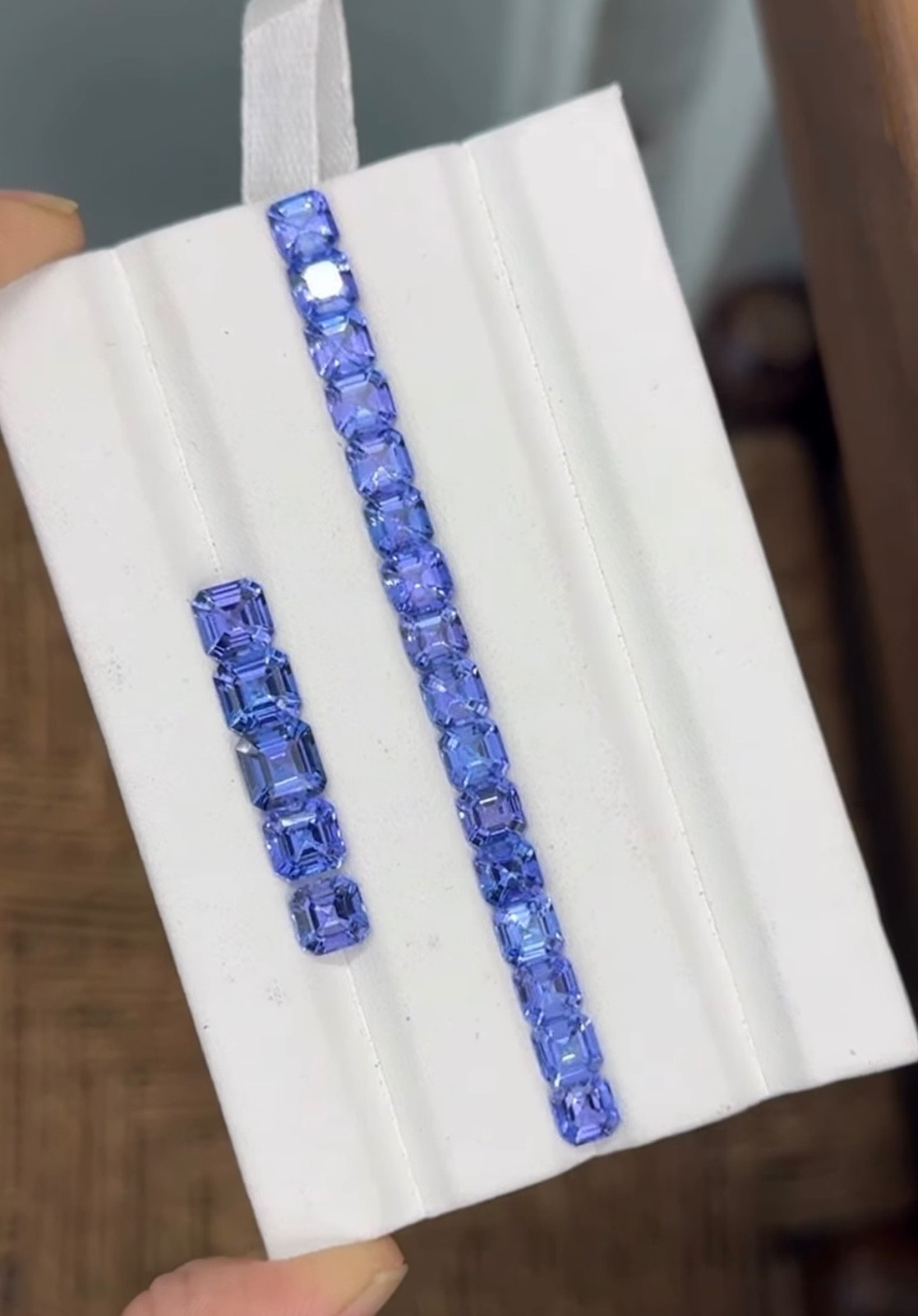 5.5mm natural top quality AAA+ Tanzanite square 5pcs loose gemstone