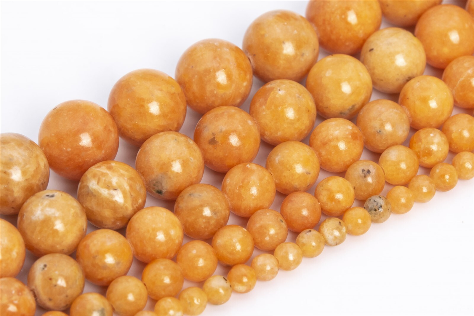 Genuine Natural Orange Calcite Beads Grade AA Round Loose Beads 4/6/8/10/12MM