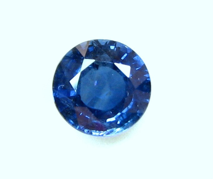Natural Loose Round Thai Blue Sapphire 1.68 Cts 6.9 x4.2 MM ( WxD )- RARE Size