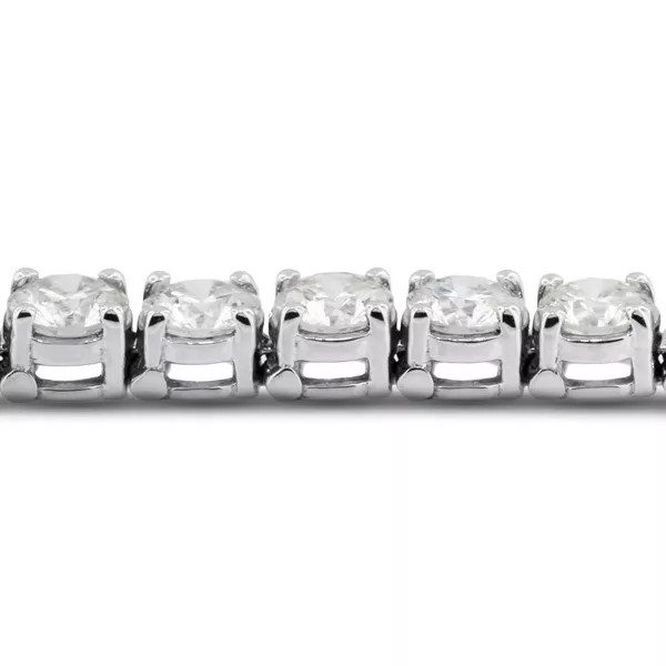 Tennis Bracelet Classic Solid 14K Gold 4.50 Carat Round Lab-Grown Diamond D VVS1