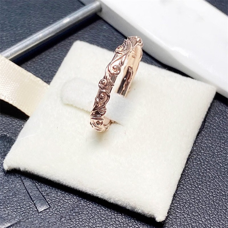 New 100% Authentic 925 Rose Gold Noble Charm Ring Size 5 6 7 7.5 8.5