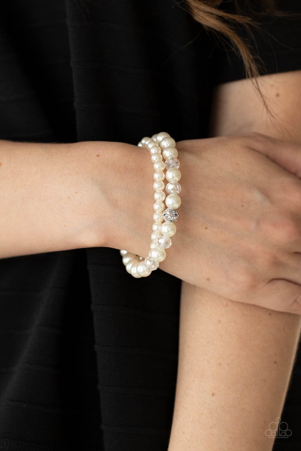 Cotton Candy Dreams White Bracelet Paparazzi New