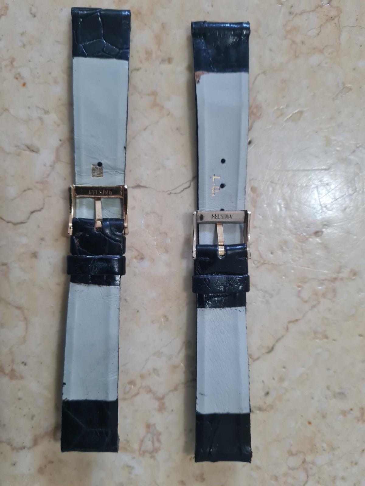 1 REAL CROCODILE SKIN STRAP 18mm. Vintage Genuine Leather Watch