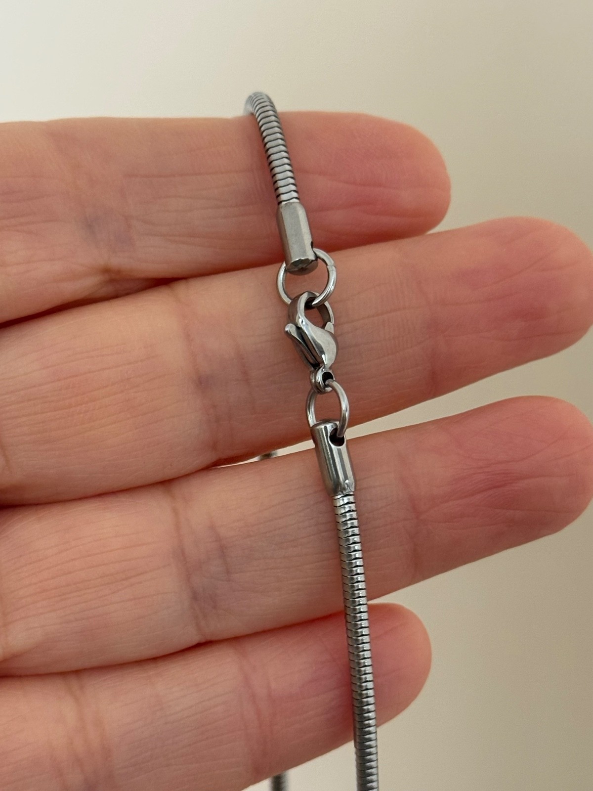 Stainless Steel Round Snake Chain Necklace