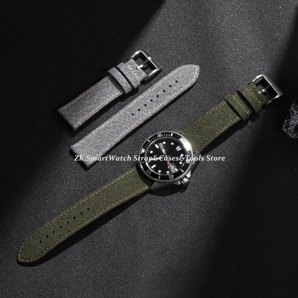 Quick Release Sailcloth Watch Band 18 20 22MM Nylon Fabric Watch Strap Men Women