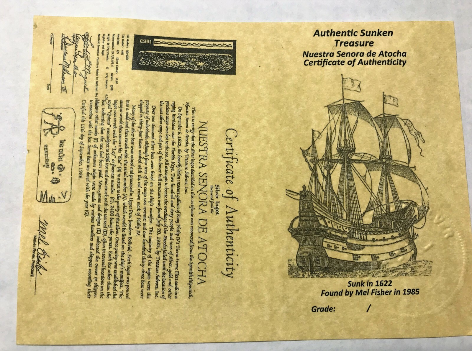 ATOCHA Coin Design 1600-1700 Era Octopus Sunken Treasure Shipwreck Jewelry