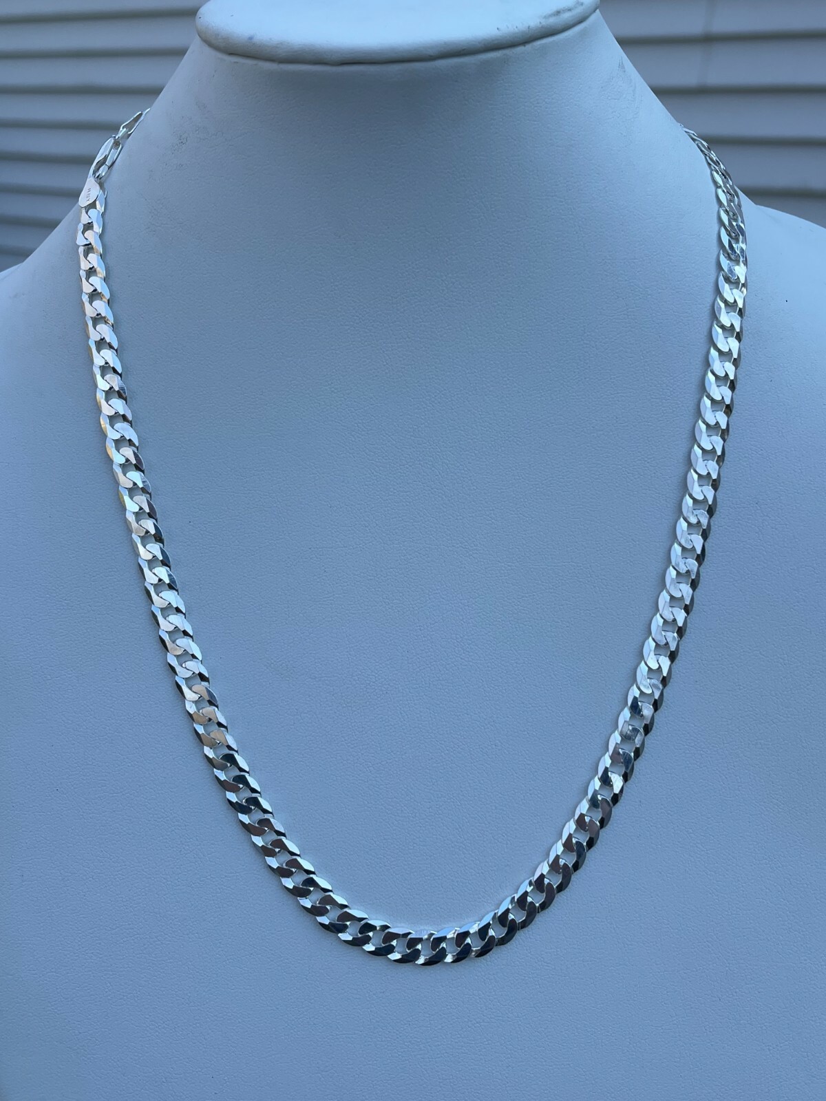 Solid 925 Sterling Silver Men’s Miami Cuban Link Chain Necklace 8mm ITALIAN MADE