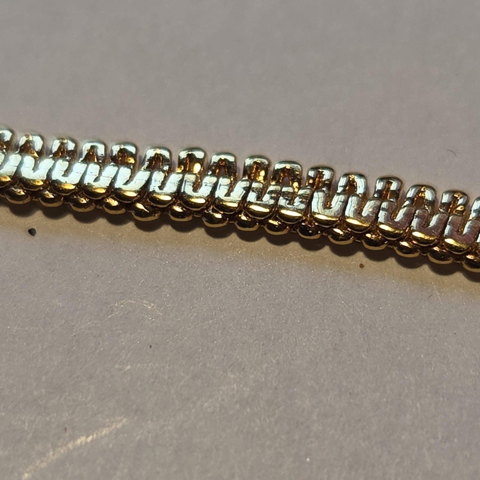 MONET Gold Tone Herringbone Chain Necklace, Metal, No Stone, Box Clasp