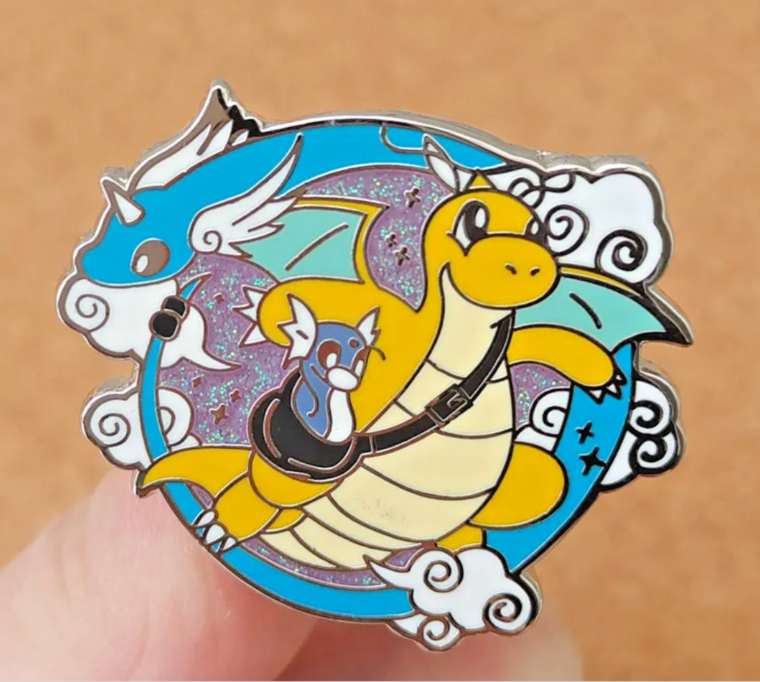 DRAGONITE-POKEMON-PIN-2 OR MORE PINS SHIPPING $5.49-SPEND $20 SHIPPING IS FREE