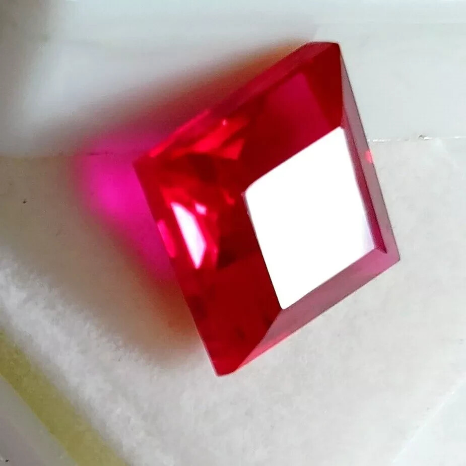 Natural Fabulous Blood Red Ruby 12 Ct Square Cut EGL Certified Loose Gemstone
