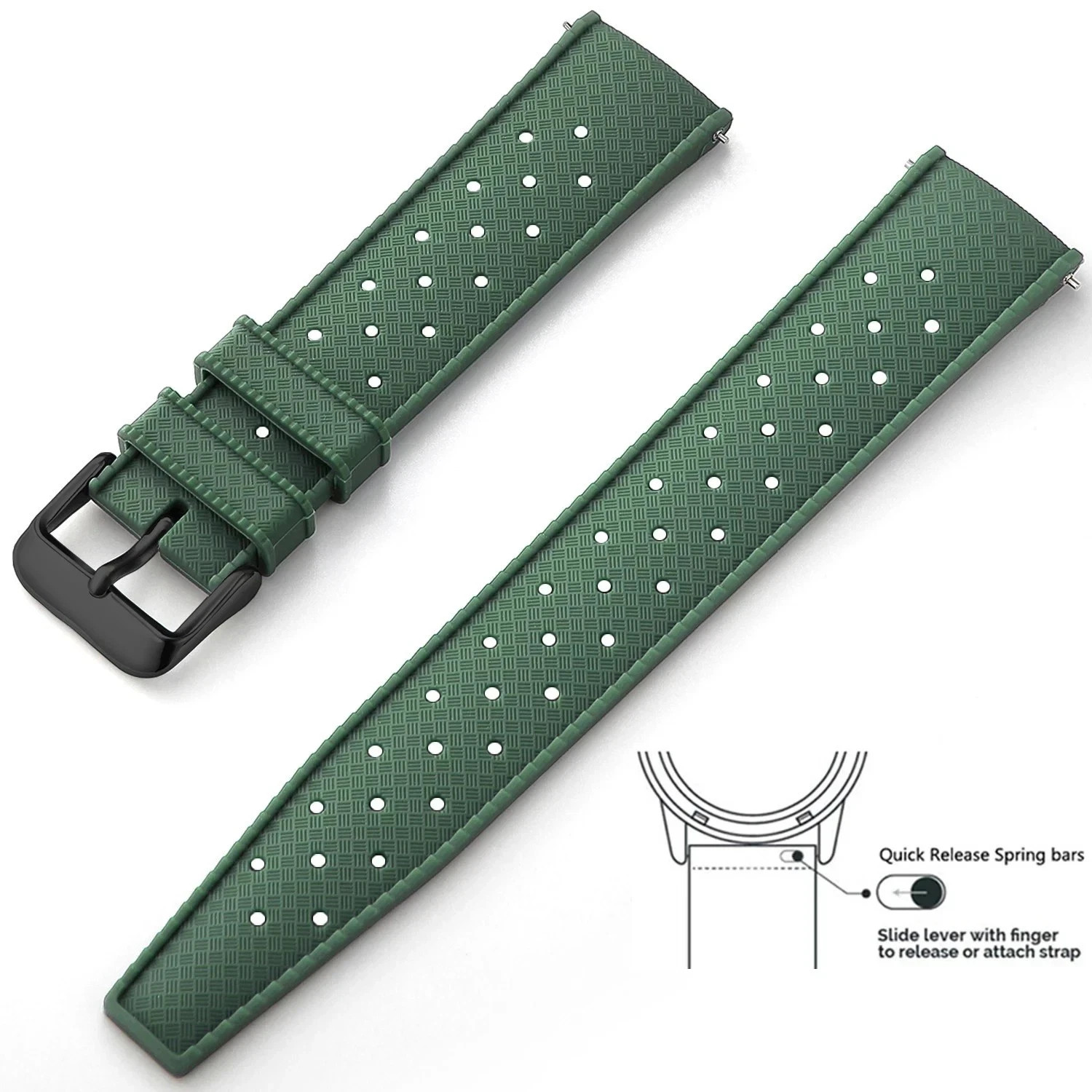 Tropical Silicone Watch Strap Band Quick Release Watch Band 18mm 20mm 22mm Smart