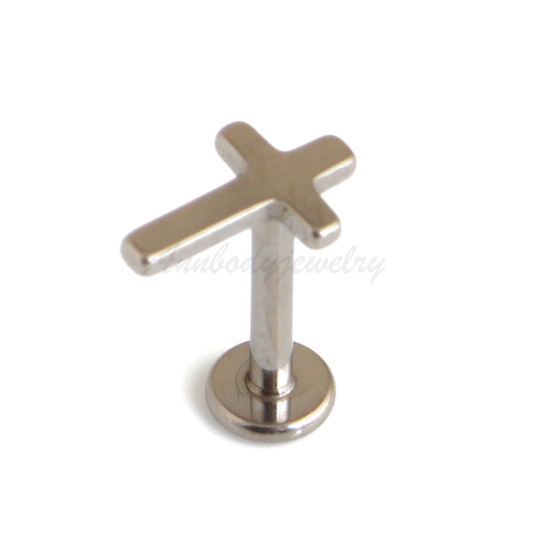 16g Titanium Cross Cartilage Tragus Labret Forward Helix Ear Earring Stud