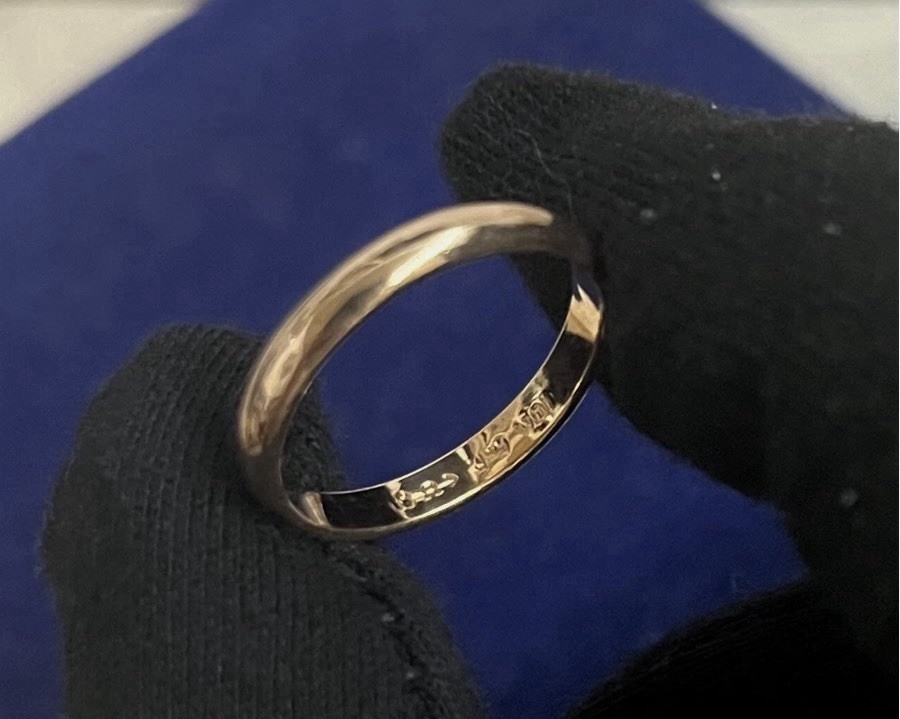 Elegant 10k Gold Filled ring Sz 6.75 Plain Wedding Band 2.7mm gf Victorian CLEAN