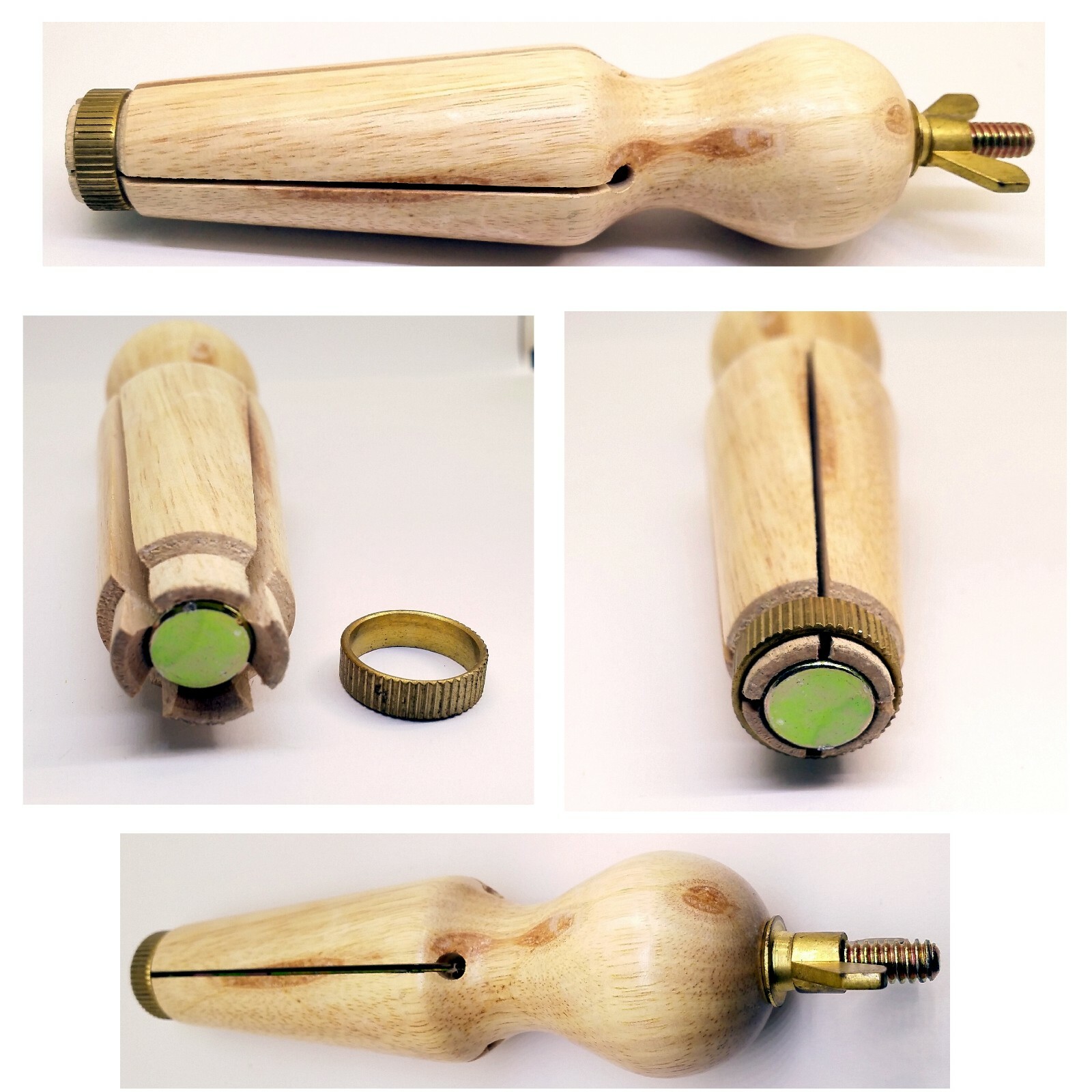 Inside Ring Clamp Wooden Jewelers Diamond Setting Ring Holder Vise DELUX Vice