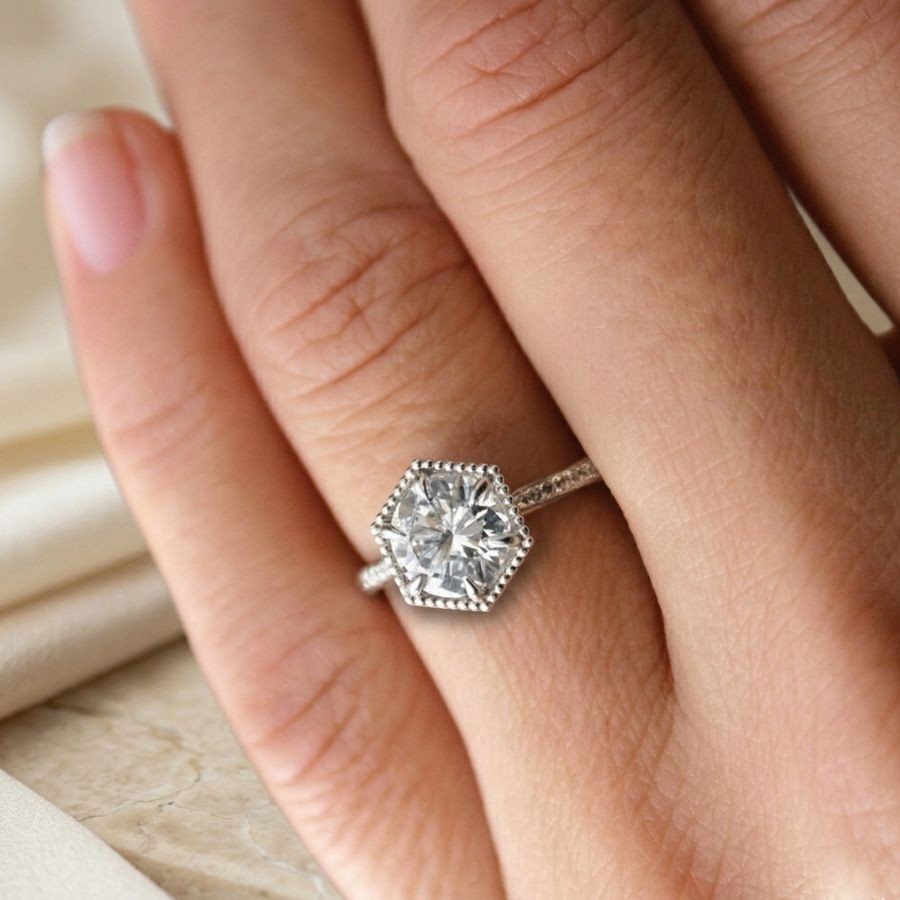 2.30 Ct Round Cut VS1 Lab Grown Diamond Wedding Engagement Ring 14k White Gold