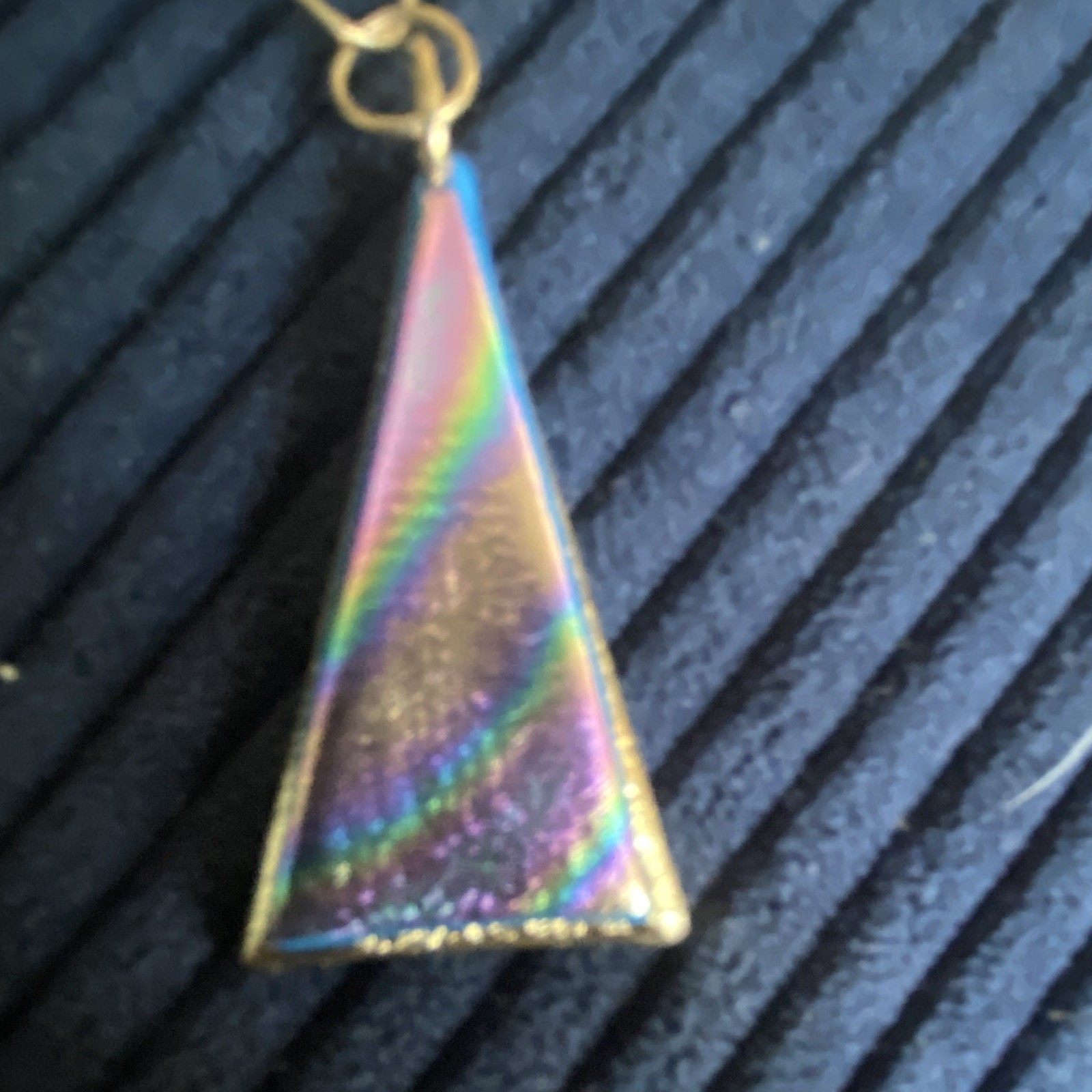 Multicolor Gold Tone Metallic resin Dangle Brooch Pin, Asymmetrical Art Theme