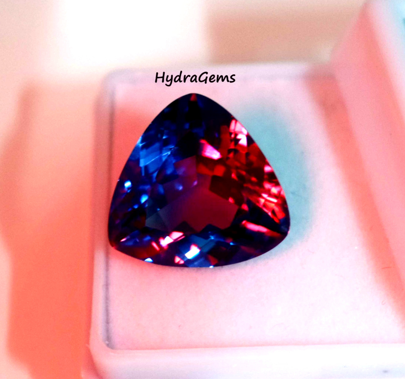 10.25Ct Trillion Cut Color Changing Alexandrite Natural Certified Loose Gemstone