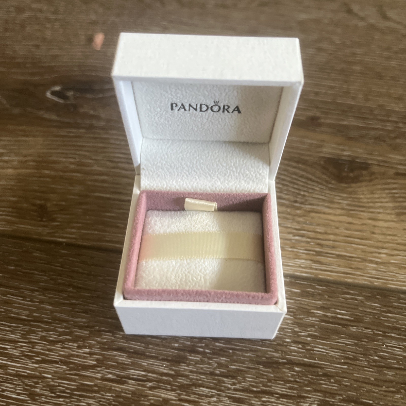 Pandora White Pink Jewelry/Charm / Ring Gift Box EMPTY 2 X 2 Clean READ
