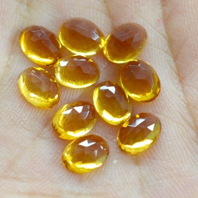 Natural Citrine Oval Rose Cut 5x7mm to 8x10mm Loose Gemstone