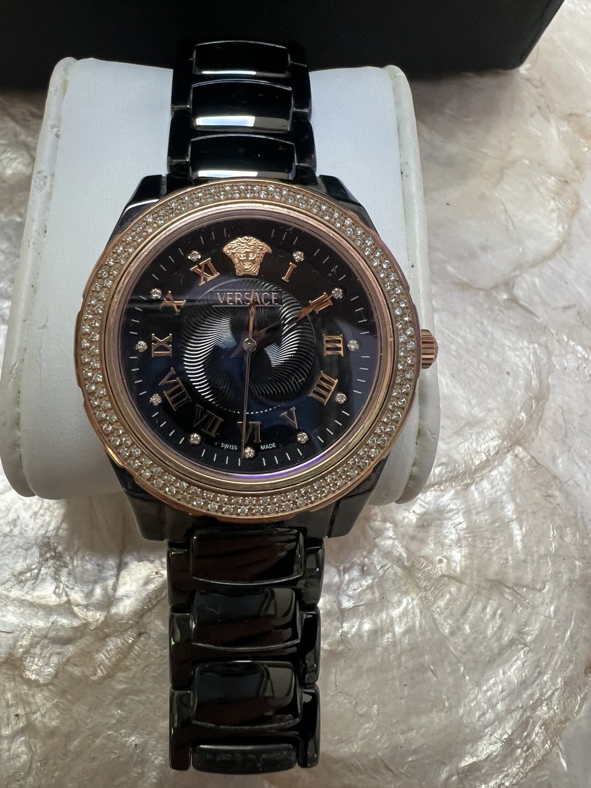 Versace Medusa Ceramic Diamond Automatic Watch 01AC9