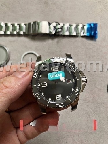 DIY SET for 2824 watch case + dial + hands + Strap sapphire 41mm
