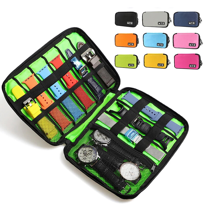 Portable Watch Strap Band Storage Pouch Travel Bag Case For Apple Watch Samsung