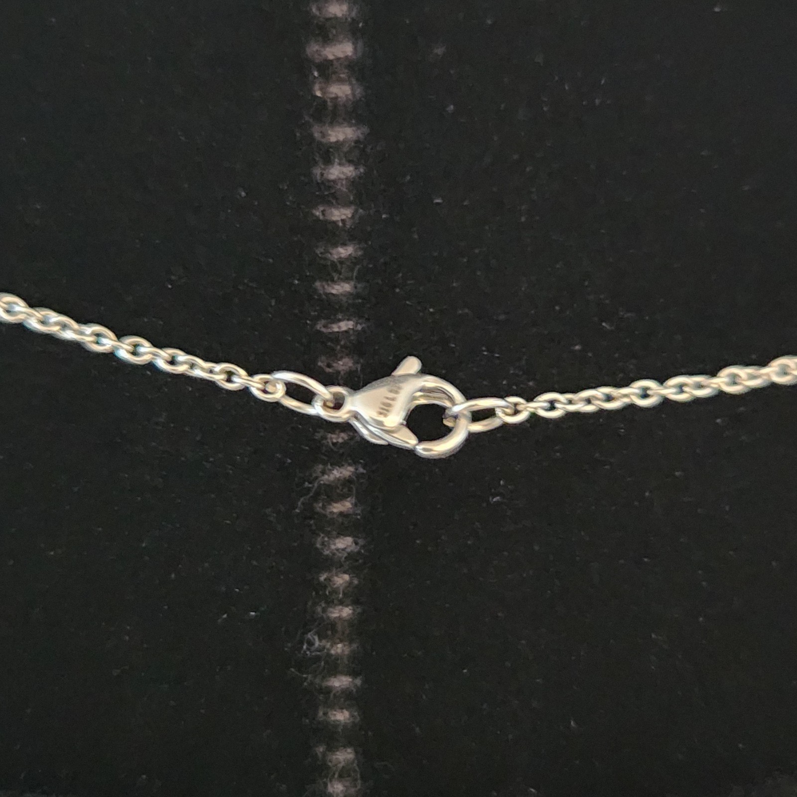 Silver Tone Chain Stainless Steel Necklace 316L- SS with Natural Blue Stones