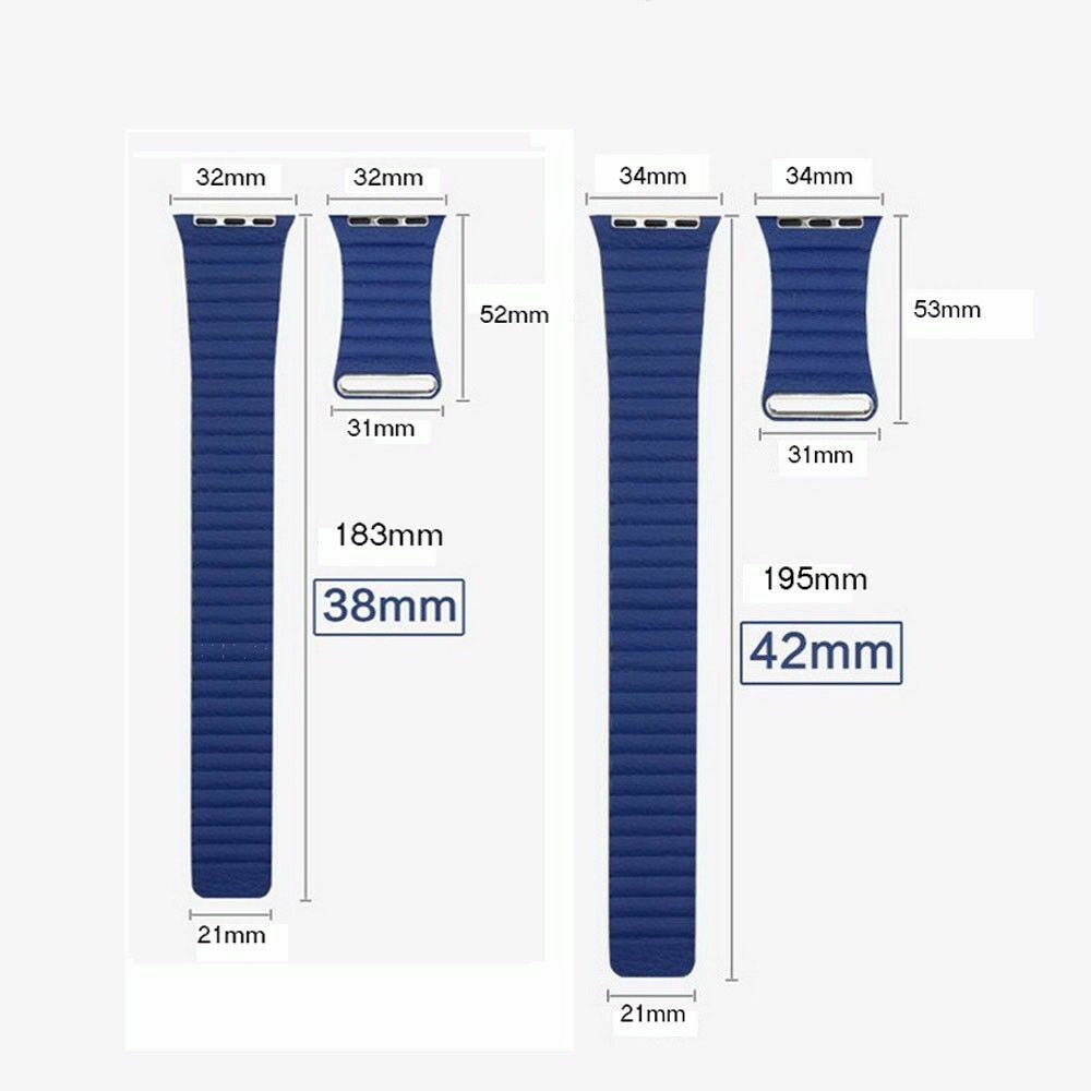 Genuine Leather Loop Magnetic iWatch Band For Apple Watch Series 9 8 7 6 5 4 SE