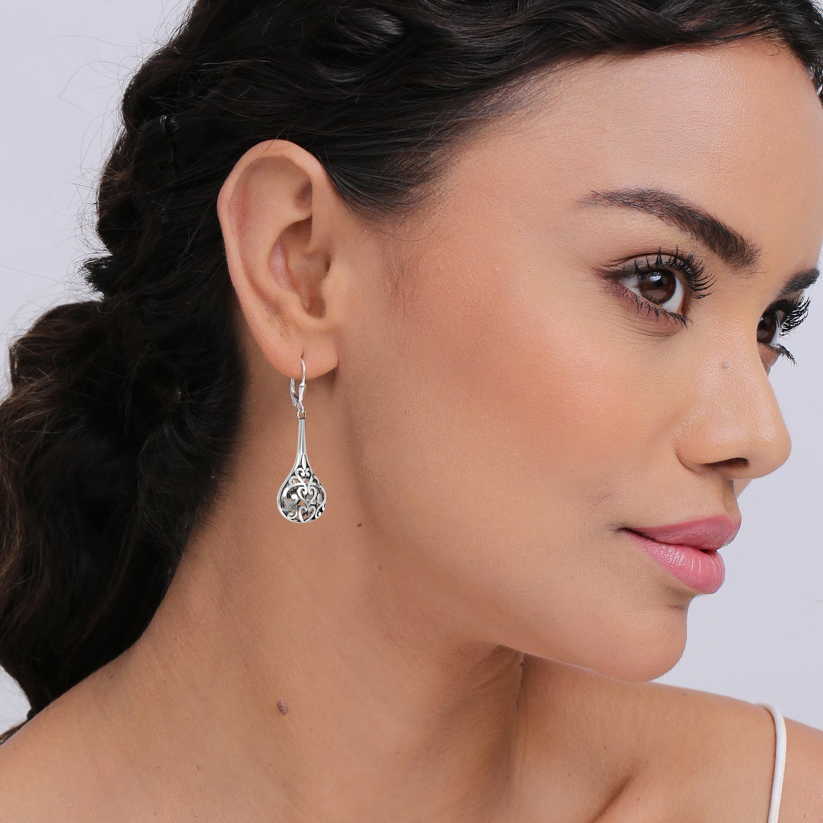LeCalla 925 Sterling Silver Leverback Drop Earrings | Lightweight Celtic-Knot…