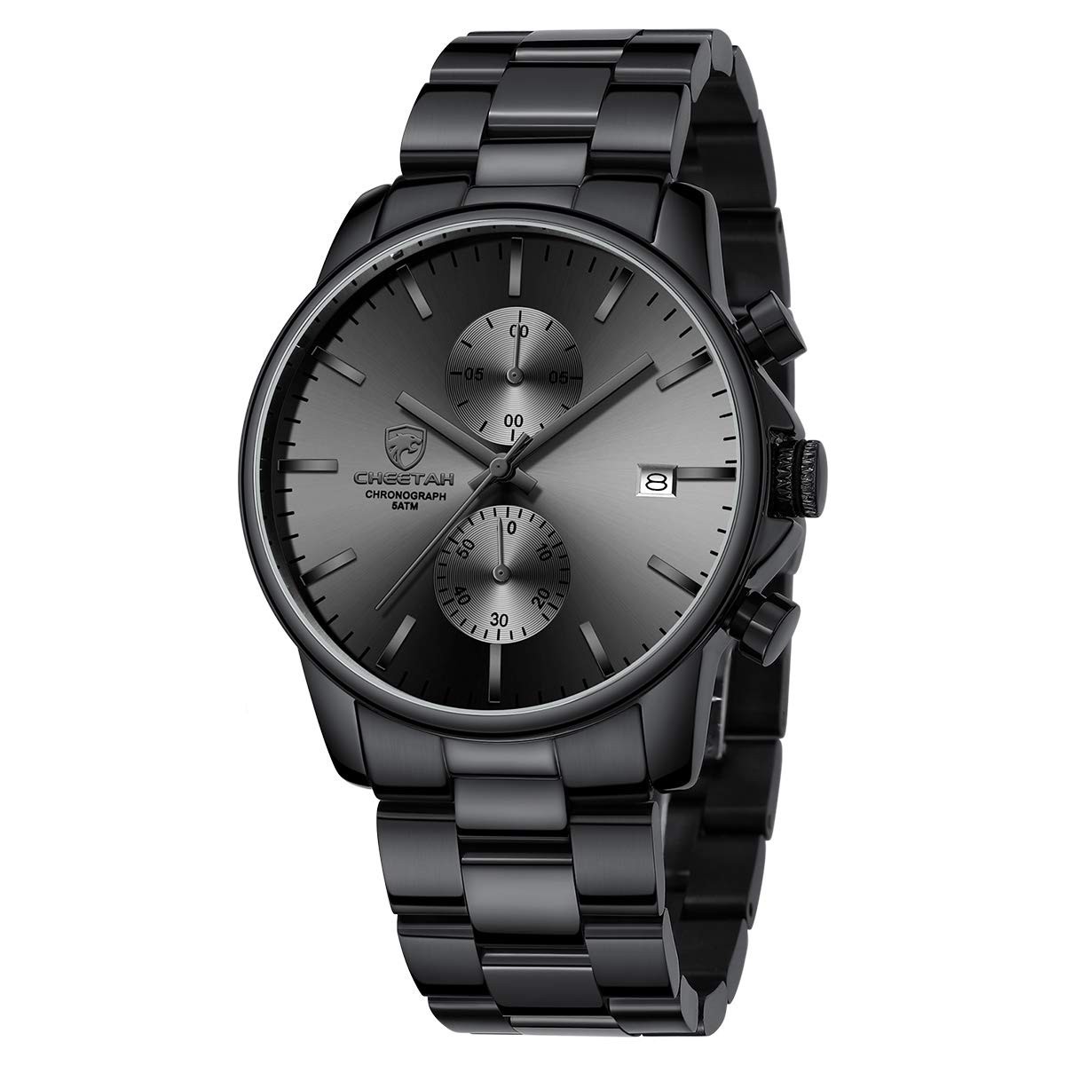 Stylish Men’s Waterproof Chronograph Quartz Watch – Stainless Steel, Auto Date
