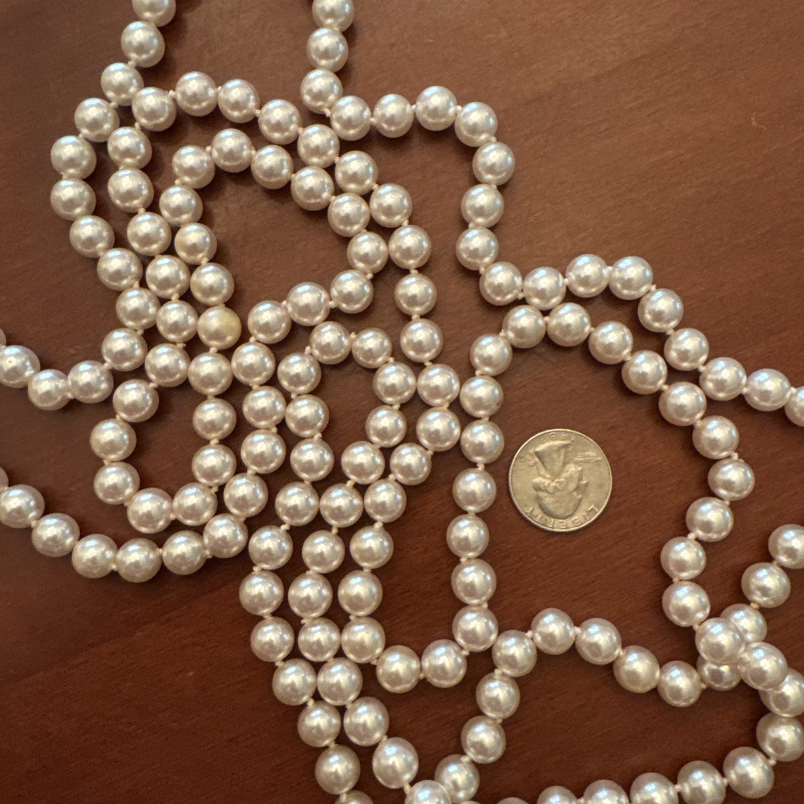 Vintage Pearl Classic Endless Extra Long 68” Layering Hand Knotted Necklace 341