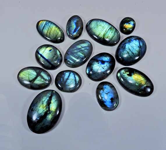 Natural Multi Flash Labradorite loose Cabochon Gemstone Wholesale Lot