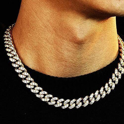 Men’s Gold Plated Iced CZ Out Solid Miami Cuban Link Bracelet Chain 8MM