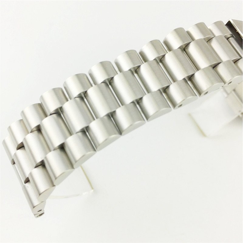 Solid Brushed Stainless Steel Watch Strap Band Wrist Bracelet 18 20 22 24 26mm