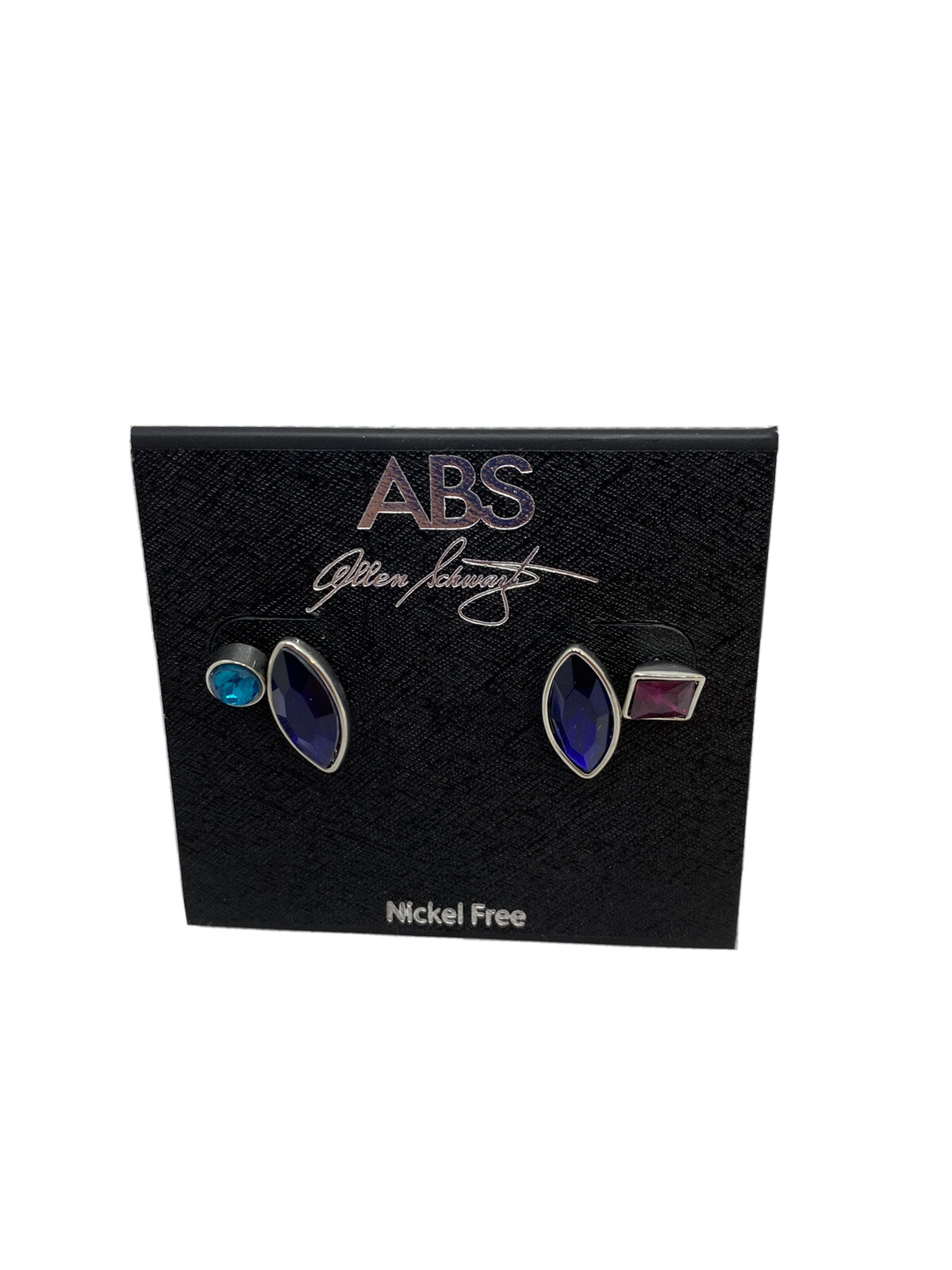 NEW ABS by Allen Schwartz Multicolor Stud Earrings FREE Shipping