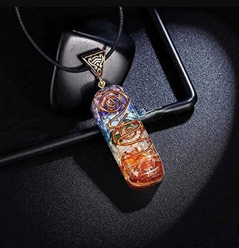 7 Chakra Orgone Pendant Energy Healing EMF Protection Pendant Unisex Necklace